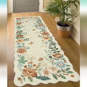 Lahome Floral Kitchen Runner Rugs 2X4, 3x2 Rug Runners for Hallways Non Slip